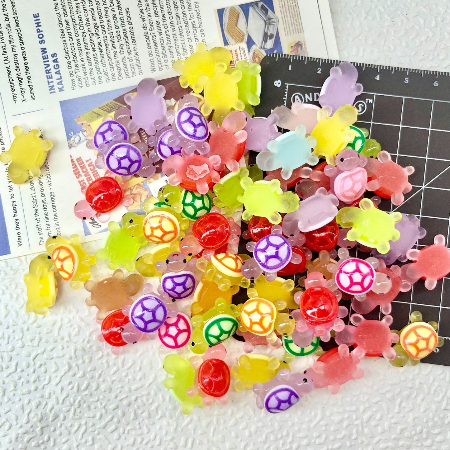 DIY Accessories Mini Turtle Nail Charms for craft dollhouse and handmade project