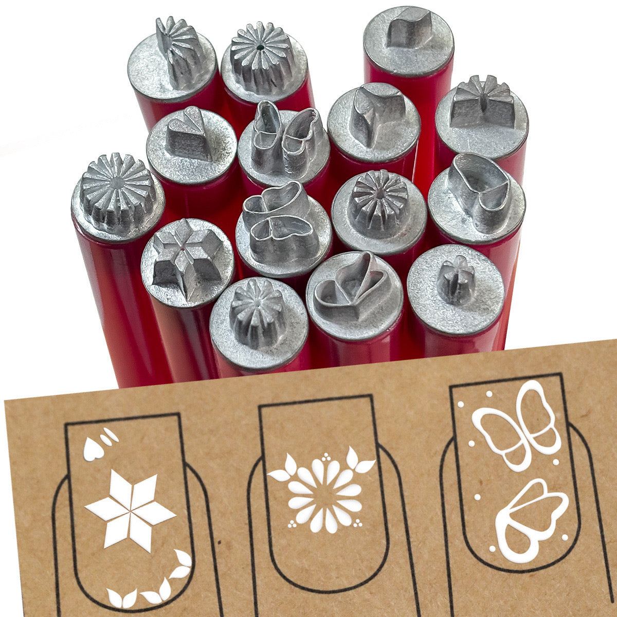 Nail Art Stamp Pen Set, Nail Stamp Pen DIY Nail Art Tools,Flower Nail Stamp Pen, nail art stamp,Stamp Nail Art Tool with Different Patterns,Nail Stamp Pen Set for Women Girls Home DIY Nail Art
