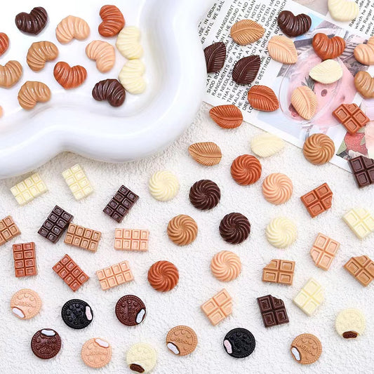 Cute Mini Chocolate Charms, Candy CharmsFlatback for craft DIY, jewelry making,Phone Case Decor