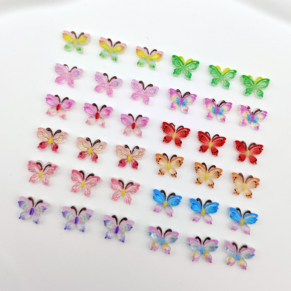 Butterfly Nail Charms – Glow in the Dark 3D Resin Butterfly for Nail Art Earring Phone Case  Beads Pens Keychains DIY Crafts