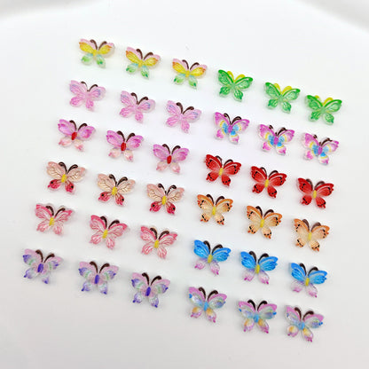 Butterfly Nail Charms – Glow in the Dark 3D Resin Butterfly for Nail Art Earring Phone Case  Beads Pens Keychains DIY Crafts