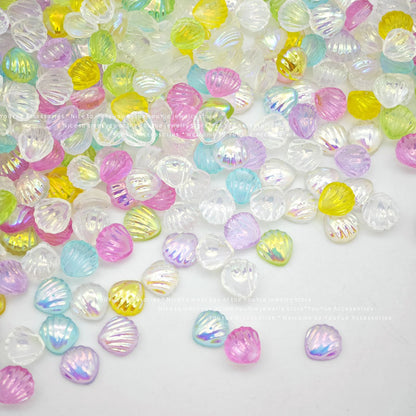 Iridescent Abalone Shell Charms – Aurora Holographic Resin Flatback for Nail Art Phone Case Jewelry Crafts