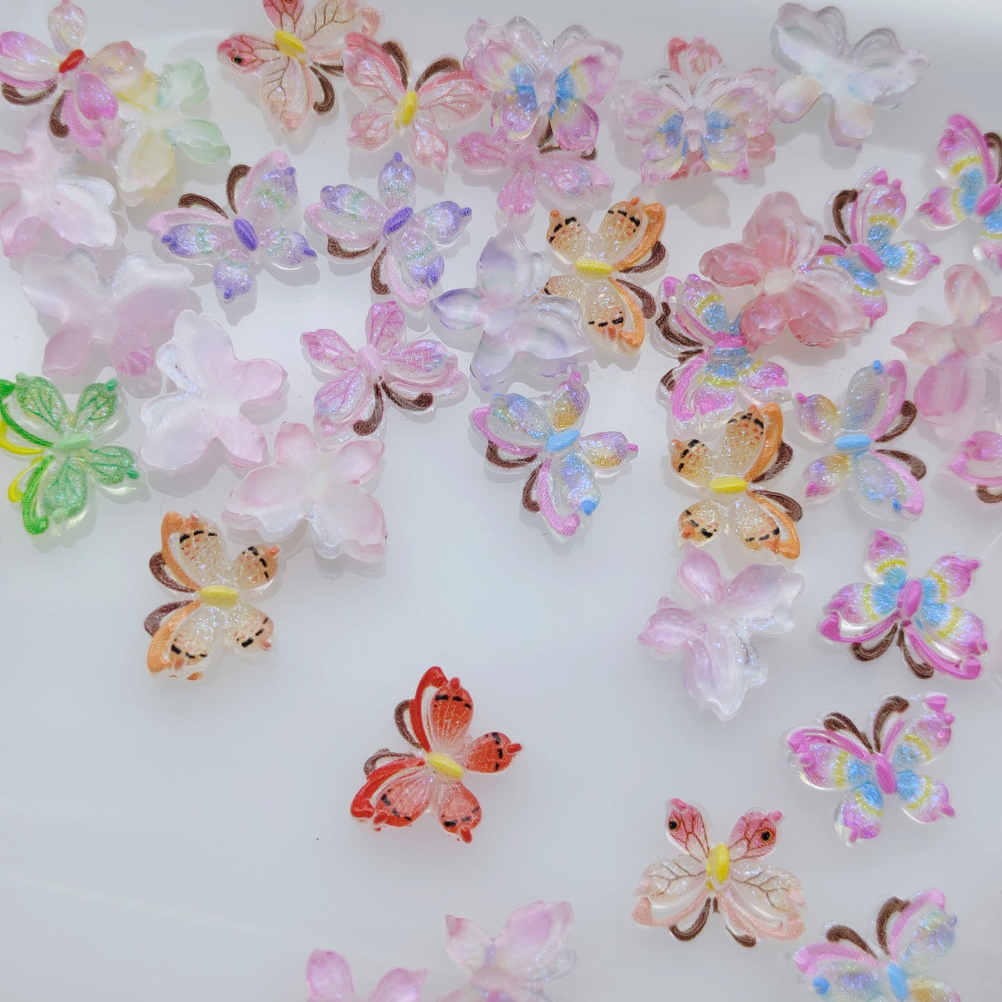 Butterfly Nail Charms – Glow in the Dark 3D Resin Butterfly for Nail Art Earring Phone Case  Beads Pens Keychains DIY Crafts