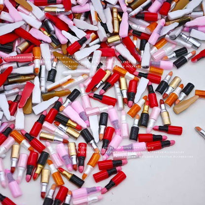 Lipstick Nail Charms – Mini Colorful Lipstick Resin Flatback Charms for Nail Art Hair Clips DIY Phone Case Pens Accessories