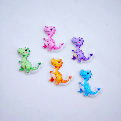 Cartoon Dinosaur Resin Charms – Cute Dino Flatback for Nail Art Pens Phone Cases Toy Crafts