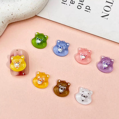 Care Bears 3D Resin Nail Charms – Cute Kawaii Flatback Bear Decorations for DIY Nail Art, Craft Design, Decoration