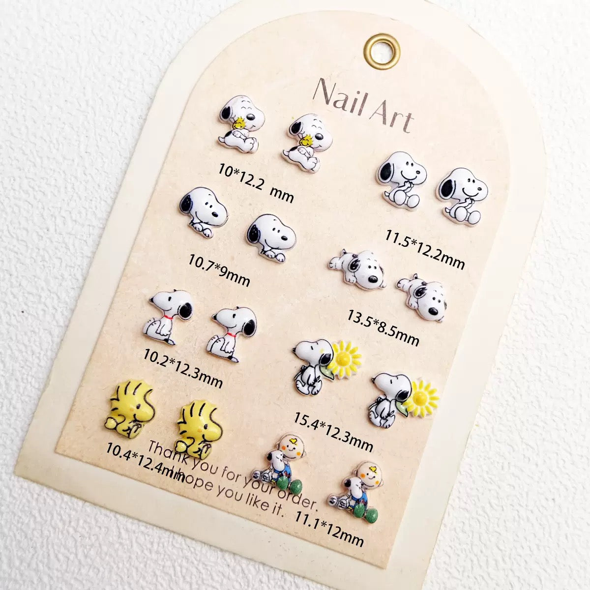 Snoopy Nail Charms 3D Cartoon Resin Flatback Charms for Nail Art, DIY Phone Case & Craft Accessories, Kawaii Mini Charms
