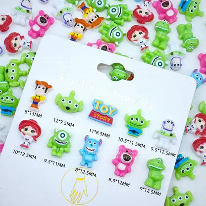 Toy Story Style Nail Charms | Cute Cartoon Resin Charms for DIY Nail Art & Craft Projects