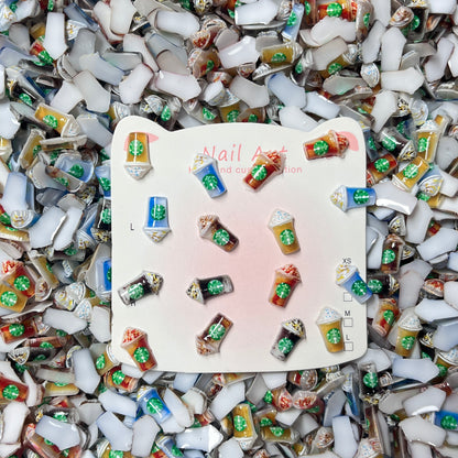 SB Coffee Cup 3D Nail Charms – Cute Aesthetic Nail Art Decorations for Acrylic Nails, Press On Nails, Fancy Beads, Beadable Pens, Junkcase, Keychains & Crafts