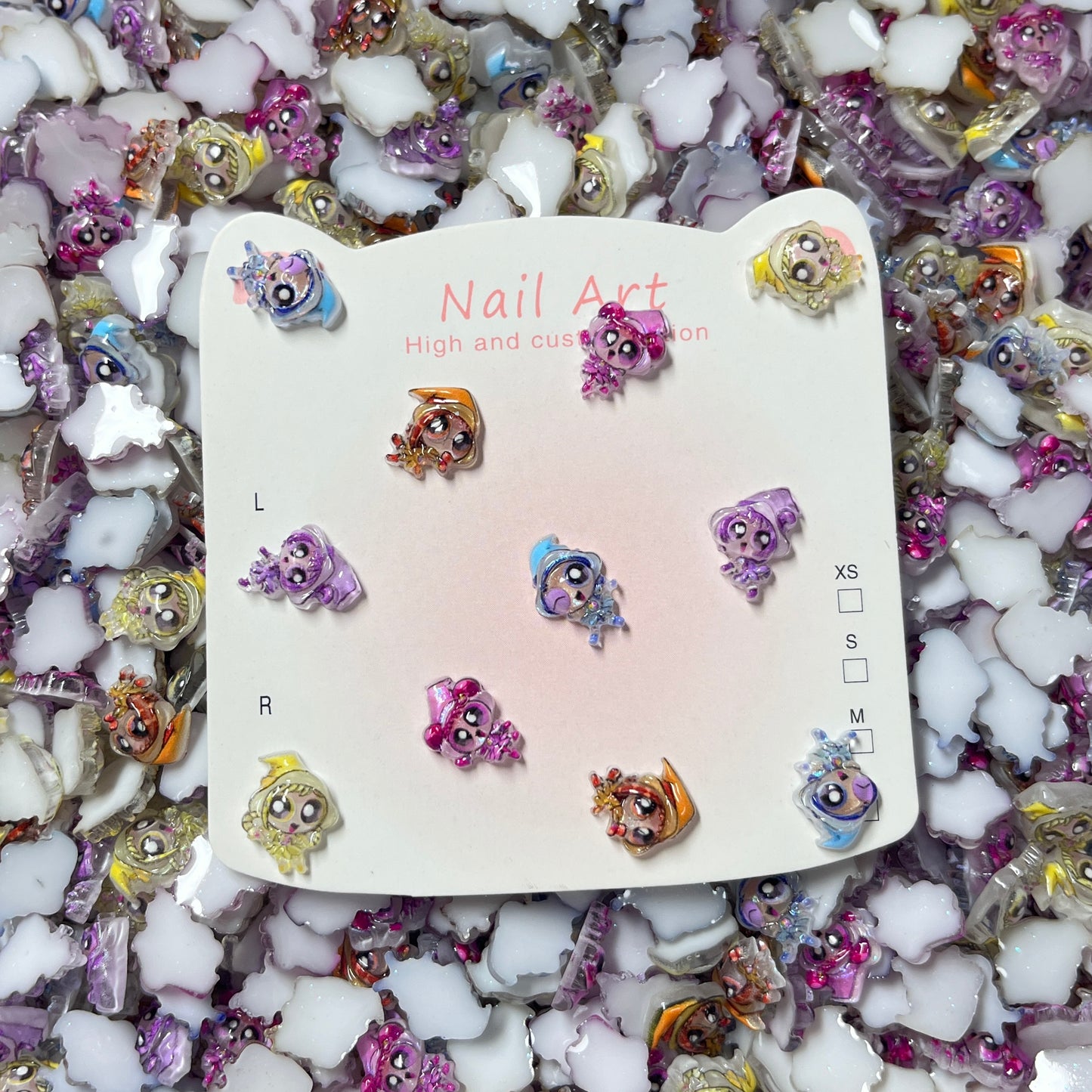 Powerpuff Girls 3D Nail Charms – Cartoon Nail Art Decorations for Nail Art, Phone Case, Junk Case, Beads & DIY Crafts