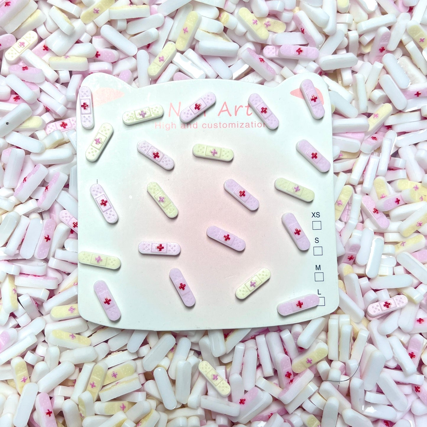 Glow in the Dark Bandage 3D Nail Charms – Cartoon Nail Art Decorations for Nail Art, Press On Nails, Junk Case, Beads & DIY Crafts