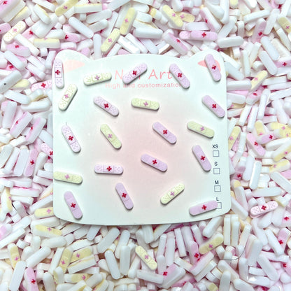 Glow in the Dark Bandage 3D Nail Charms – Cartoon Nail Art Decorations for Nail Art, Press On Nails, Junk Case, Beads & DIY Crafts