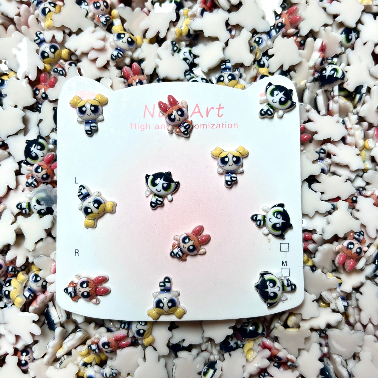 Powerpuff Girls 3D Nail Charms – Cartoon Nail Art Decorations for Nail Art, Phone Case, Junk Case, Beads & DIY Crafts