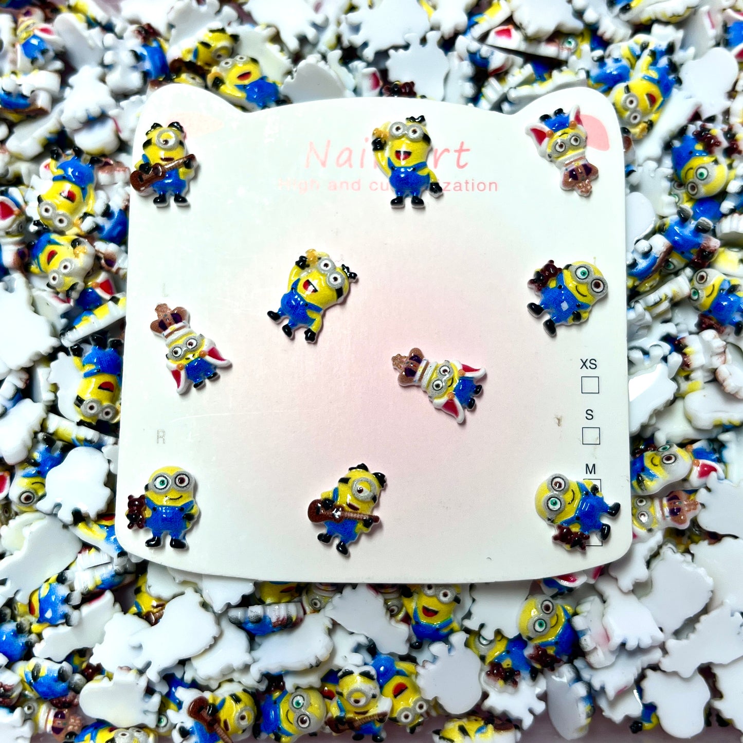 Minions Inspired 3D Nail Charms – Cartoon Nail Art Decorations for Nail Art, Phone Case, Junk Case, Beads & DIY