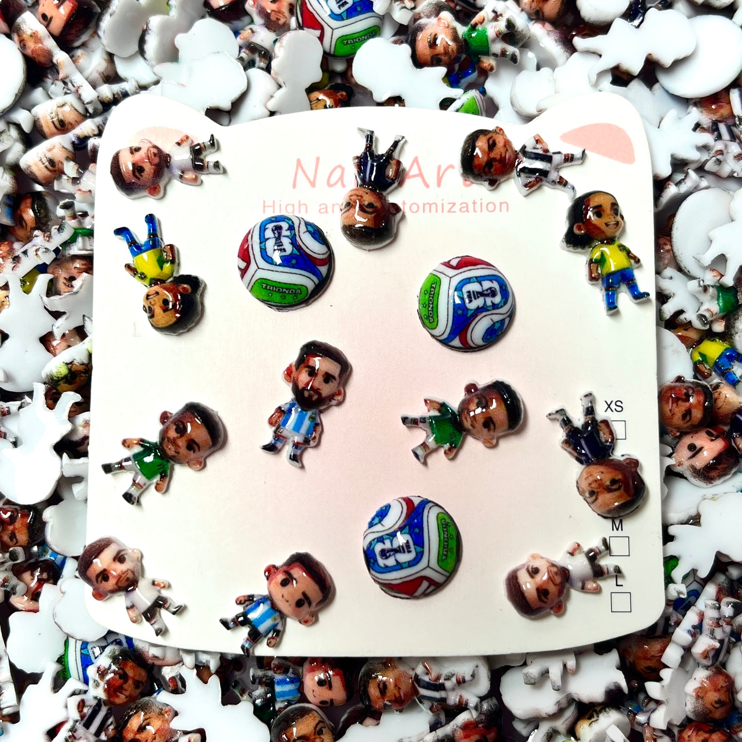 Trendy Soccer Nail Charms – World Cup Inspired 3D Nail Art for Sporty Nails & DIY Accessories