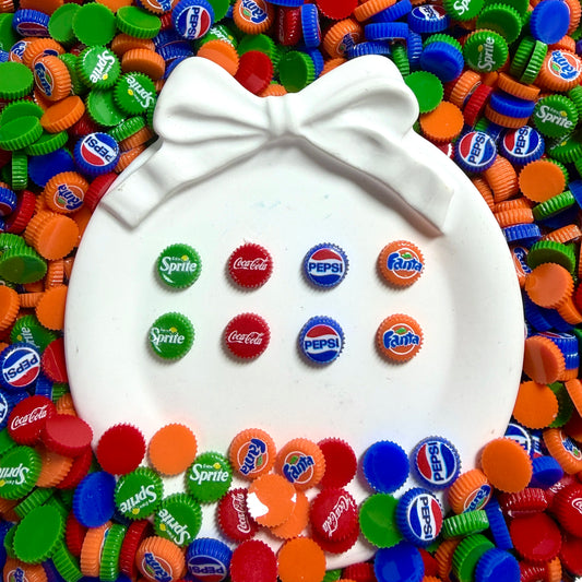 Soda Top Nail Charms –  Drinks Coca-Cola Pepsi Fanta Sprite Resin Nail Charms for DIY Nail Art Pen Cup Keychain 3D Flatback