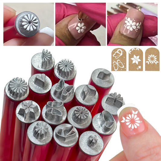 Nail Art Stamp Pen Set, Nail Stamp Pen DIY Nail Art Tools,Flower Nail Stamp Pen, nail art stamp,Stamp Nail Art Tool with Different Patterns,Nail Stamp Pen Set for Women Girls Home DIY Nail Art